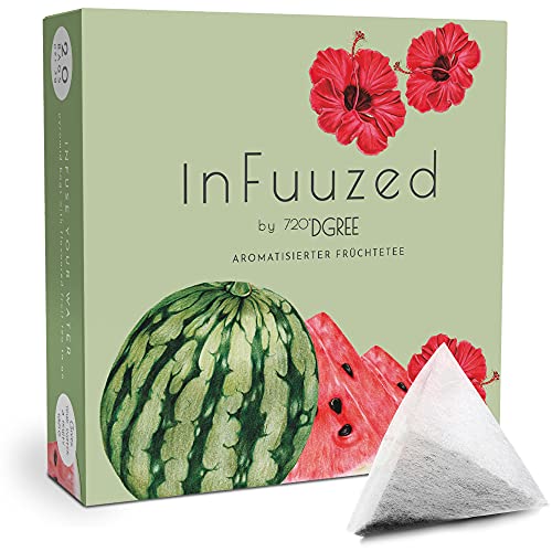 720°DGREE "InFuuzed" Geschmack Melone - 20 Beutel mind. 10 Liter - Kein Zuckerzusatz, Ohne Kalorien - Natürlich lecker für Deine Trinkflasche: Die Getränke Alternative zu Eistee, Limonade, Sirup von 720°DGREE