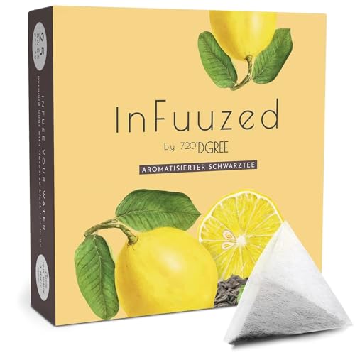 720°DGREE "InFuuzed" Geschmack Eistee Zitrone - 25 Beutel mind. 12,5 Liter - Ohne Zuckerzusatz, Keine Kalorien - Natürlich lecker für Deine Trinkflasche: Die Getränke Alternative zu Eistee, Limonade von 720°DGREE