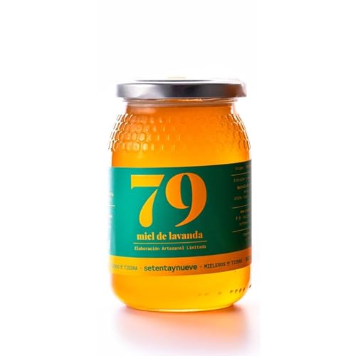 79 Setentaynueve - Natürlicher Roher Lavendelhonig | Herkunft: Tiedra, Valladolid | Blumiges Aroma mit Kamillennote | Antiseptisch und Gegen Erkältungen (500gr) von 79 setentaynueve