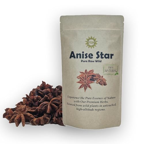 Sternanis 50g – 100% Rein, Roh, Wild, Nicht-GVO, Vegan – Aromatisches Gewürz für Verdauungsgesundheit, Geschmacksverstärkung und kulinarische Kreationen – Ideal für Tees, Extrakte und Kochen Sternanis 50g – 100% Rein, Roh, Wild, Nicht-GVO, Vegan – Aromatisches Gewürz für Verdauungsgesundheit, Geschmacksverstärkung und kulinarische Kreationen – Ideal für Tees, Extrakte und Kochen von 7UN