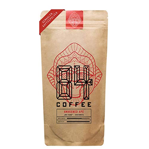 84 Coffee - Vietnamesischer Kaffee - Awakened Ape - Dunkel geröstet - 100% Robusta -fairer & direkter Handel - frisch & schonend geröstet - Kaffeebohnen (1kg - gemahlen) von 84 Coffee
