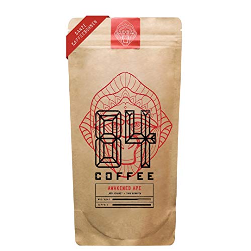 84 Coffee - Vietnamesischer Kaffee - Awakened Ape - Dunkel geröstet - 100% Robusta -fairer & direkter Handel - frisch & schonend geröstet - Kaffeebohnen (250g - Ganze Bohnen) von 84 Coffee