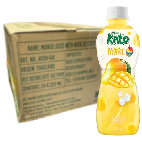 KATO - Mango Saft mit Nata de Coco - 24 X 320 ML - Multipack von 8719965038370