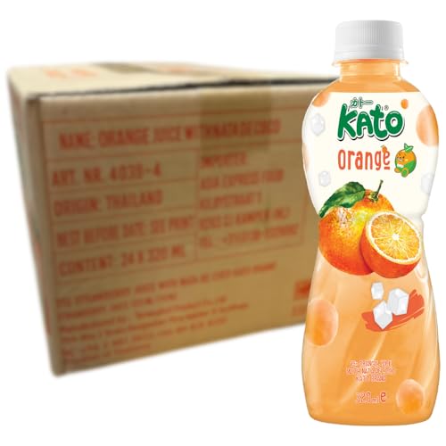 KATO - Orangensaft mit Nata de Coco - 24 X 320 ML - Multipack von 8719965038370