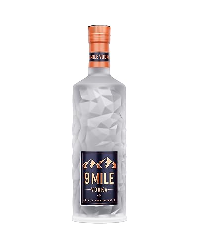 9 Mile Vodka (1 x 1,75 Liter) 37,5% Alkohol - Flasche inkl. LED-Beleuchtung - Granite Rock Filtrated Premium Wodka - Milder Geschmack - Bekannt aus Rap & HipHop - Als Drink, Shot oder Geschenkidee von 9 Mile