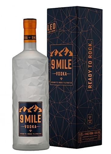 9 Mile Vodka Wodka 3 Liter (37,5% Vol) LED beleuchtet von 9 Mile