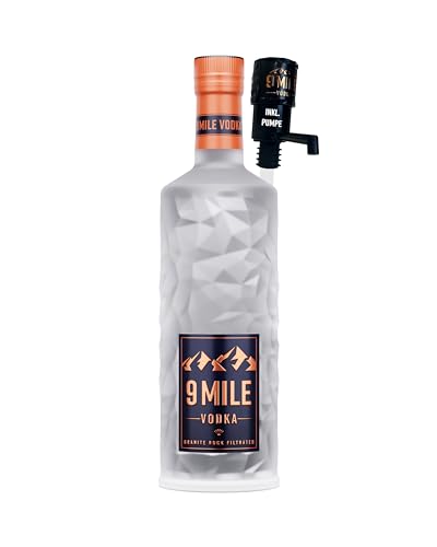 9 MILE Vodka 3l inkl. Flaschenpumpe & Geschenkverpackung – 37,5% Vol. Premium Vodka mit LED-Beleuchtung, Granite Rock Filtration & mildem Geschmack – ideal für Longdrinks oder den puren Genuss 9 MILE Vodka 3l inkl. Flaschenpumpe & Geschenkverpackung – 37,5% Vol. Premium Vodka mit LED-Beleuchtung, Granite Rock Filtration & mildem Geschmack – ideal für Longdrinks oder den puren Genuss von 9 Mile