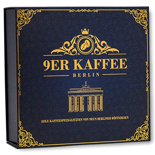 Kaffee Geschenk-Set von 9 Berliner Kaffeeröstereien | 9 Premium Kaffeesorten für Kaffeeliebhaber | Geschenk zum Muttertag | Geschenkidee für Männer und Frauen | Kaffeebohnen Probierset | Geschenkbox Kaffee Geschenk-Set von 9 Berliner Kaffeeröstereien | 9 Premium Kaffeesorten für Kaffeeliebhaber | Geschenk zum Muttertag | Geschenkidee für Männer und Frauen | Kaffeebohnen Probierset | Geschenkbox von 9er Kaffee