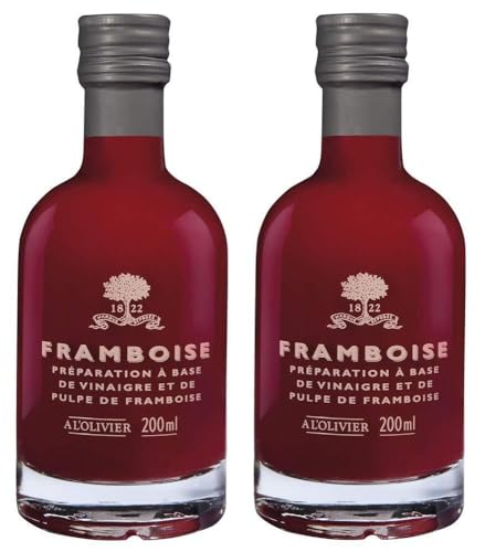 A l'Olivier - 2er-Set Fruchtessig mit Himbeere (Framboise) - 2 x 200 ml von A l'Olivier