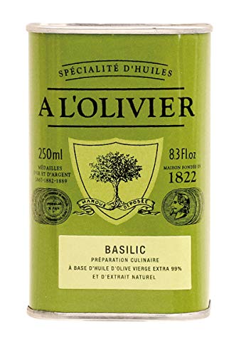 Olivenöl mit natürlichem Basilikumgeschmack, a l'Olivier Olivenöl mit natürlichem Basilikumgeschmack, a l'Olivier von a l'Olivier