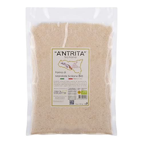 A'Ntrita® - Mandelmehl Bio 500 g - 100% Italienisch - Hergestellt in Sizilien von A'Ntrita