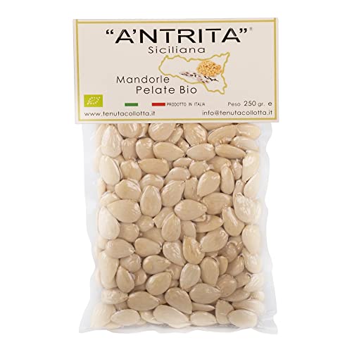 A'Ntrita® - Mandeln Blanchiert Bio 250 g - 100% Italienisch - Hergestellt in Sizilien von A'Ntrita