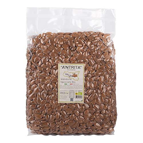 A'Ntrita® - Mandeln Geschälte Bio 3 Kg - 100% Italienisch - Hergestellt in Sizilien von A'Ntrita