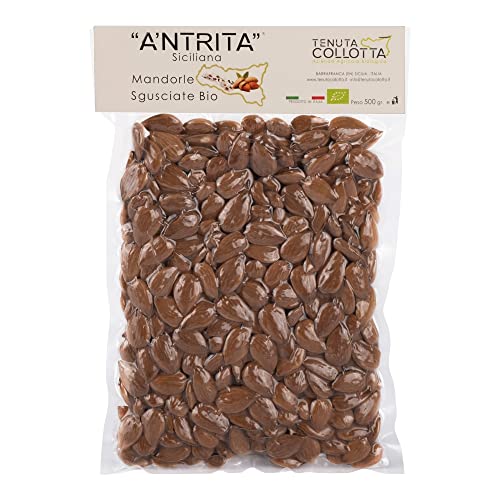 A'Ntrita® - Mandeln Geschälte Bio 500 g - 100% Italienisch - Hergestellt in Sizilien von A'Ntrita
