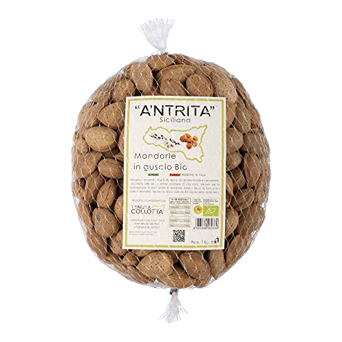 A'Ntrita® - Mandeln in der Schale Bio 1 kg - 100% Italienisch - Hergestellt in Sizilien von A'Ntrita