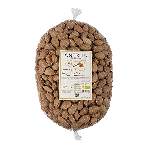 A'Ntrita® - Mandeln in der Schale Bio 3 kg - 100% Italienisch - Hergestellt in Sizilien von A'Ntrita