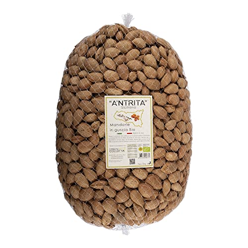 A'Ntrita® - Mandeln in der Schale Bio 5 kg - 100% Italienisch - Hergestellt in Sizilien von A'Ntrita