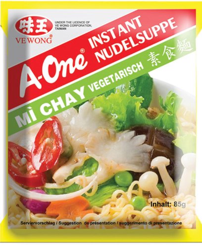 A-ONE Instantnudeln, Vegetarisch, 10er Pack (10 x 85 g Packung) von A-ONE