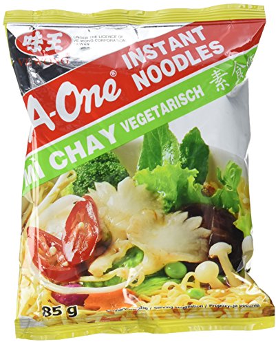 A-ONE Instantnudeln, Vegetarisch, 30er Pack (30 x 85 g Packung) von A-ONE