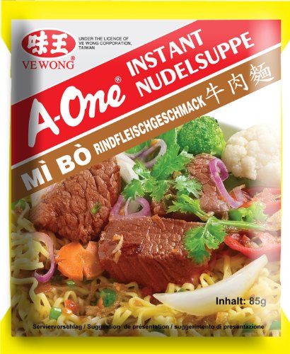 A-One [ 10x 85g ] Instant Nudelsuppe [ Rindfleischgeschmack ] von A-ONE