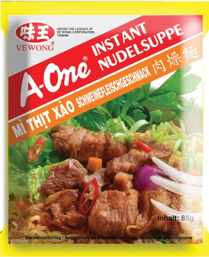 A-One [ 10x 85g ] Instant Nudelsuppe [ Schweinefleischgeschmack ] von A-ONE