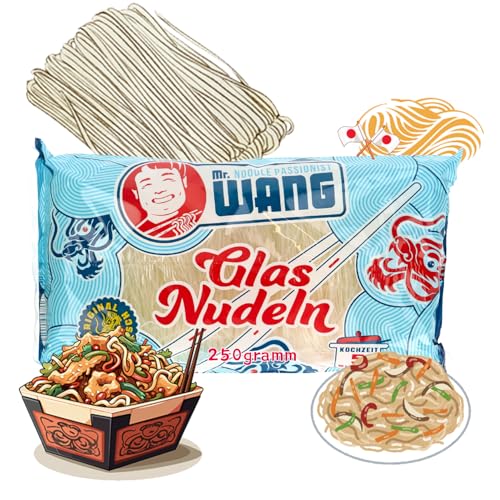 Mr. WANG Glasnudeln Asia 36 x 250g - Vorteilspack - von Natur aus glutenfrei - Schnelle Zubereitung - Ideal geeignet für Salate, Suppen, Pfannengerichte Mr. WANG Glasnudeln Asia 36 x 250g - Vorteilspack - von Natur aus glutenfrei - Schnelle Zubereitung - Ideal geeignet für Salate, Suppen, Pfannengerichte von A-ONE