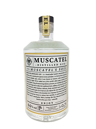 Muscatel Handcrafted Distilled Gin - All Natural Ingredients - Made in Germany - 0,5l / 44%vol. alc. von Muscatel