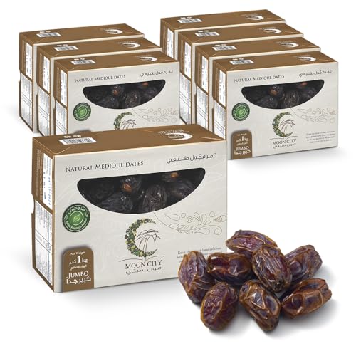 Alucra Medjool Datteln Jumbo 8 x 1 kg Vorteilspaket - Extragroße Trockenfrüchte aus Palästina - Natürlich süß ohne Zuckerzusatz - Weiches Fruchtfleisch für Snacks, Smoothies, Backen & gesunde Rezepte Alucra Medjool Datteln Jumbo 8 x 1 kg Vorteilspaket - Extragroße Trockenfrüchte aus Palästina - Natürlich süß ohne Zuckerzusatz - Weiches Fruchtfleisch für Snacks, Smoothies, Backen & gesunde Rezepte von A’lucra