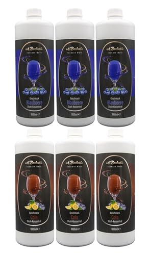 A. Becker´s Slush Eis Sirup | Ohne Azofarbstoffe | 2x 3L Blaubeere und Cola | Vegan | 1L Slush Konzentrat ergibt 6L Eis | Getränkesirup für Zubereitung in Slush Maschine und Mixer A. Becker´s Slush Eis Sirup | Ohne Azofarbstoffe | 2x 3L Blaubeere und Cola | Vegan | 1L Slush Konzentrat ergibt 6L Eis | Getränkesirup für Zubereitung in Slush Maschine und Mixer von A. Becker's