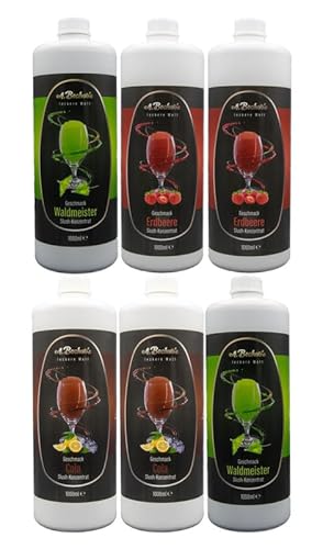A. Becker´s Slush Eis Sirup | Ohne Azofarbstoffe | 3x 2L Cola, Erdbeere und Waldmeister | Vegan | 1L Slush Konzentrat ergibt 6L Eis | Getränkesirup für Zubereitung in Slush Maschine und Mixer A. Becker´s Slush Eis Sirup | Ohne Azofarbstoffe | 3x 2L Cola, Erdbeere und Waldmeister | Vegan | 1L Slush Konzentrat ergibt 6L Eis | Getränkesirup für Zubereitung in Slush Maschine und Mixer von A. Becker's
