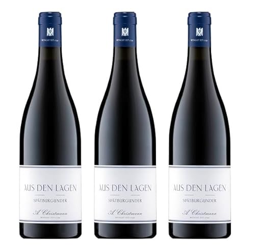 3x 0,75l - 2022er - A. Christmann - Aus den Lagen - Spätburgunder - Qualitätswein Pfalz - Deutschland - Rotwein trocken 3x 0,75l - 2022er - A. Christmann - Aus den Lagen - Spätburgunder - Qualitätswein Pfalz - Deutschland - Rotwein trocken von A. Christmann