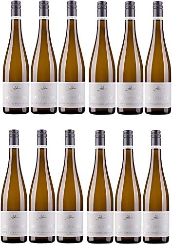 A. Diehl Gewürztraminer eins zu eins Kabinett Weißwein veganer Wein lieblich I Versanel Paket (12 x 0,75l) von A. Diehl