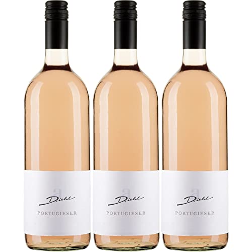 A. Diehl Portugieser Weißherbst Süß Pfalz Dt. Qualitätswein Literflasche I FeinWert Paket (3 x 1,0l) von A. Diehl