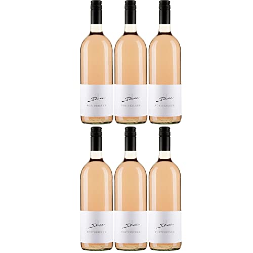 A. Diehl Portugieser Weißherbst Süß Pfalz Dt. Qualitätswein Literflasche I FeinWert Paket (6 x 1,0l) von A. Diehl