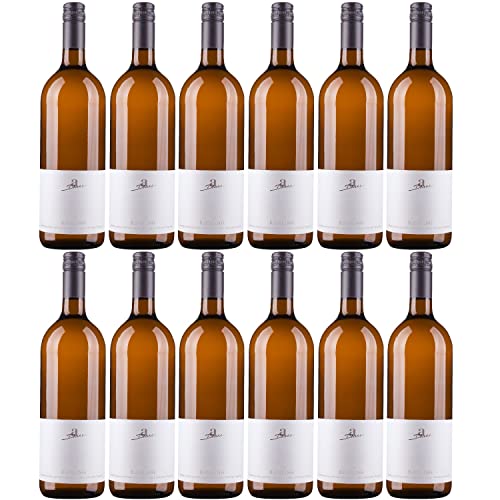 A. Diehl Riesling Weißwein Wein trocken Literflasche QbA Deutschland I Versanel Paket (12 x 1,0l) von A. Diehl