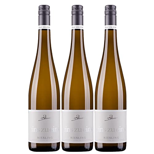 A. Diehl Riesling eins zu eins Kabinett Weißwein Wein trocken Deutschland I Versanel Paket (3 x 0,75l) von A. Diehl
