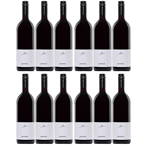 A. Diehl Rotwein Cuvée halbtrocken Pfalz Dt. Qualitätswein QbA Literflasche I Visando Paket (12 x 1,0l) von A. Diehl