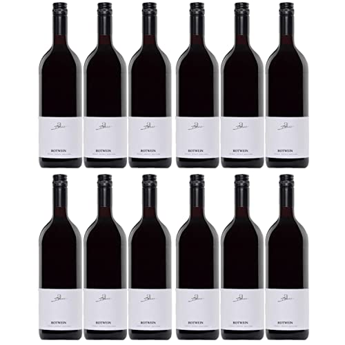 A. Diehl Rotwein Cuvée halbtrocken Pfalz Dt. Qualitätswein QbA Literflasche I Visando Paket (12 x 1,0l) von A. Diehl