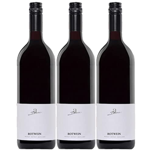 A. Diehl Rotwein Cuvée halbtrocken Pfalz Dt. Qualitätswein QbA Literflasche I Visando Paket (3 x 1,0l) von A. Diehl