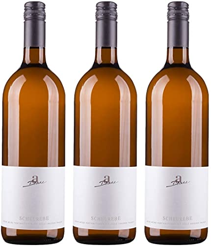 A. Diehl Scheurebe Weißwein Wein lieblich QbA Literflasche Deutschland I Versanel Paket (3 x 1,0l) von A. Diehl