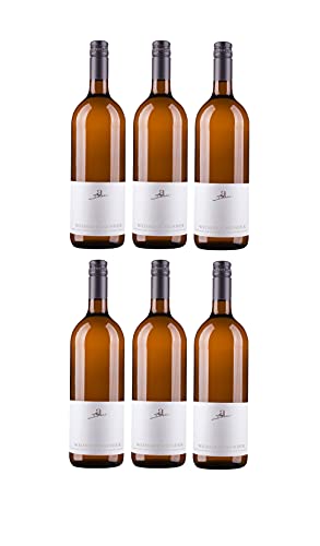 A. Diehl Weißer Burgunder Weißwein Wein trocken Literflasche QbA (6 Flaschen) von A. Diehl