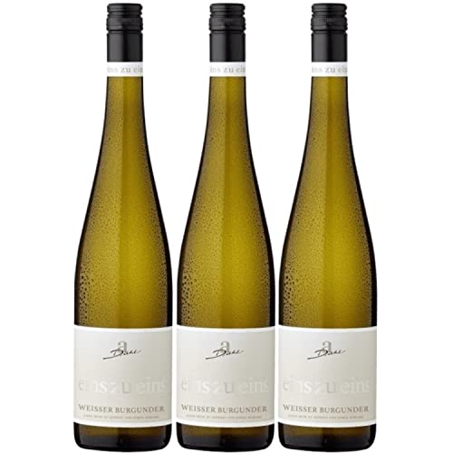 A. Diehl Weißer Burgunder eins zu eins Kabinett Weißwein Wein trocken I Versanel Paket (3 x 0,75l) von A. Diehl