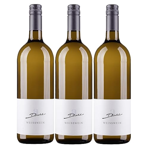 A. Diehl Weißwein Cuvée süss Pfalz Dt. Qualitätswein Literflasche (3 x 1,0l) von A. Diehl