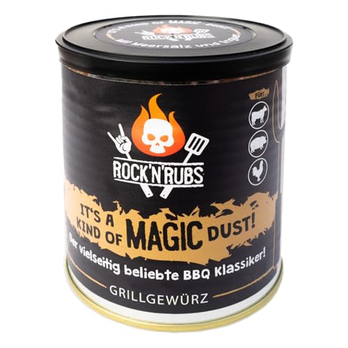 ROCK'N'RUBS Grillgewürz It's A Kind Of Magic Dust - BBQ Rub zum Grillen mit Meersalz & Ingwer - 170 g Dose von ROCK`N RUBS