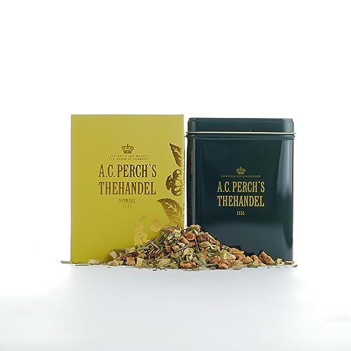 A.C. Perchs Loser Tee | Cool Herbal | Aromatischer & Feiner Kräutertee mit Lakritz, Pfefferminze, Apfelstückchen und Zitronengras | Geschenkbox 200g | Royal Tea | Seit 1835 von A.C. PERCH'S