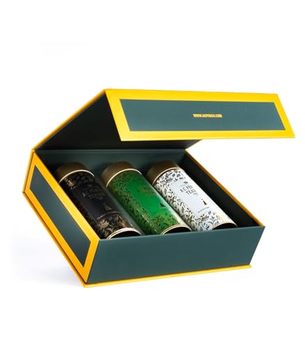 A.C. Perchs Tee Geschenkset mit Teedosen für Losen tee | 70g Dose Grüner Weihnachtstee mit Zimt | 50g Dose Weißer Weihnachtstee mit Orange und Gewürzen | 80g Dose Schwarzen Weihnachtstee mit Nelken A.C. Perchs Tee Geschenkset mit Teedosen für Losen tee | 70g Dose Grüner Weihnachtstee mit Zimt | 50g Dose Weißer Weihnachtstee mit Orange und Gewürzen | 80g Dose Schwarzen Weihnachtstee mit Nelken von A.C. PERCH'S