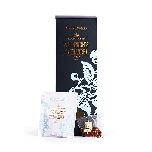 A.C. Perchs Tee | Rooibos Vanilla | Aromatischer Südafrikanischer Rooibostee mit Vanille, Sahne und Weißem Schokoladengeschmack | 25 Teebeutel (1X Geschenkpackung) | Royal Tea | Seit 1835 von A.C. PERCH'S