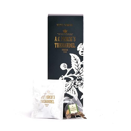 A.C. Perchs Tee | White Temple | Aromatische auswahl Feinster Chinesischer Weißer Tees mit Noten von Exotischen Früchten & Reifen Beeren | 25 Teebeutel (1X Geschenkbox) | Royal Tea | Seit 1835 von A.C. PERCH'S