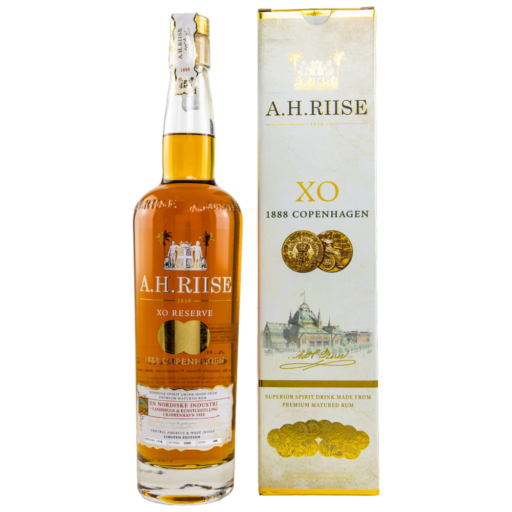 A. H. Riise XO Reserve 1888 Copenhagen Gold Medal 40% vol. 0,7l A. H. Riise XO Reserve 1888 Copenhagen Gold Medal 40% vol. 0,7l von A.H. Riise