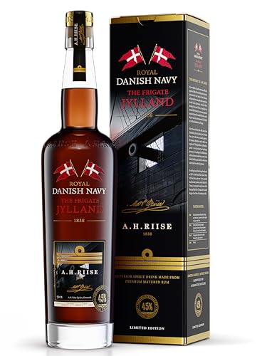 A.H. Riise Royal Danish Navy The Frigate Jylland | Premium Spirituose auf Rumbasis | Lieblicher Geschmack | 700 ml | 45% Vol. von A.H. Riise